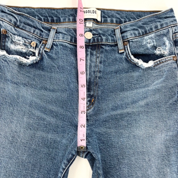 Agolde Toni Distressed Medium Wash Skinny Jeans - Picture 13 of 16